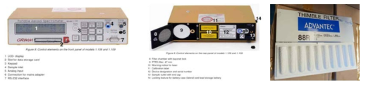 광학적 먼지농도 측정기 및 Thimble Filter