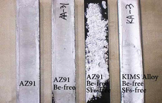 마그네슘 합금 주조재의 표면특성 비교