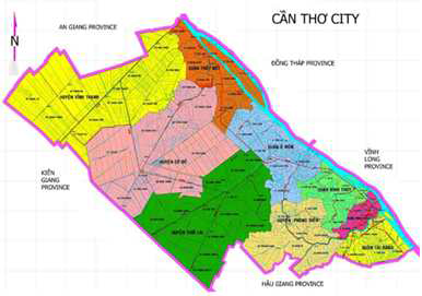Can Tho City administrative map