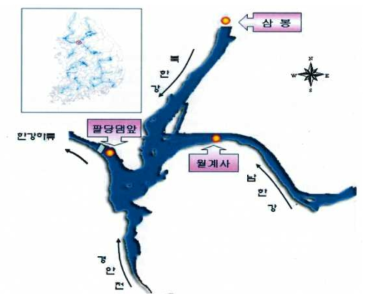 팔당호 조류측정 구역 개황