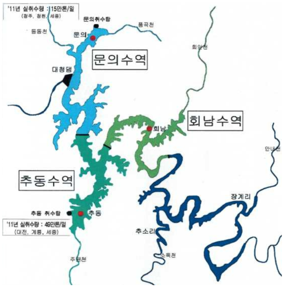 대청호 조류측정 구역 개황