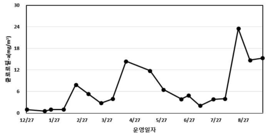 원수 수질 – 클로로필-a