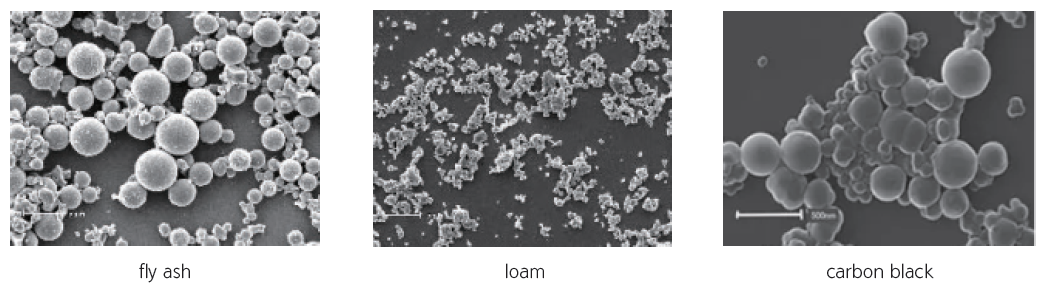미세먼지 전자현미경 사진(자료: 일본분체공업기술협회 홈페이지, http://appie.or.jp/)