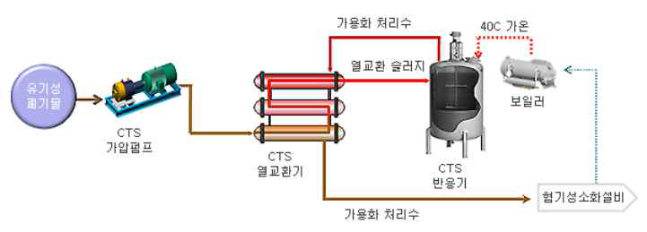 연속식 열적가용화 기술 모식도