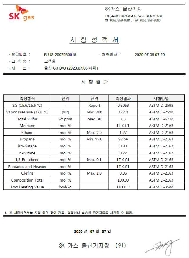 LPG조성, SK 가스