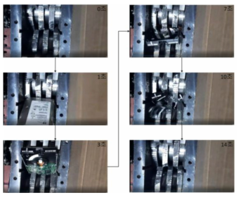 슈레더를 이용한 시간에 따른 HDD 파쇄 사진