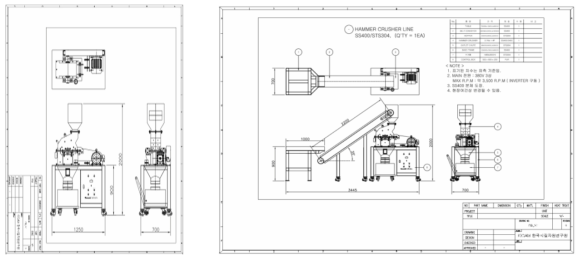 Hammer crusher 설계도