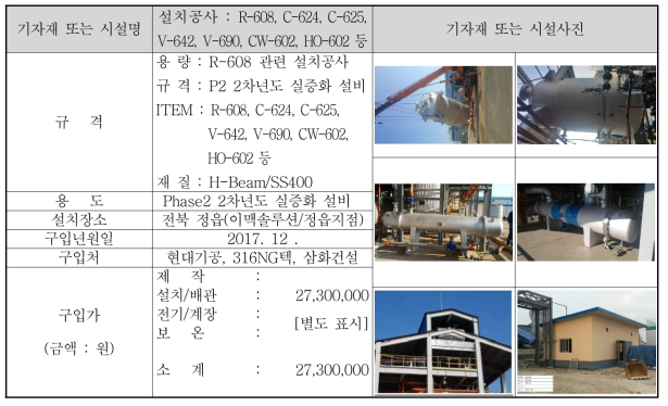 저점도 실증화 설비 설치공사