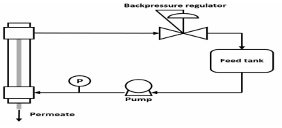 Schematic of PAN Hollow Fiber Nanofiltration Process