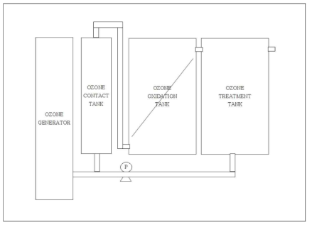 오존산화반응시스템 공정도