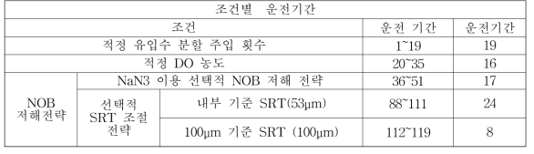 운전 기간별 세부 운전 전략