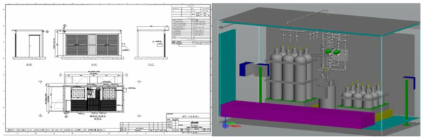 HFCs 주입설비 저장소 및 배관 도면
