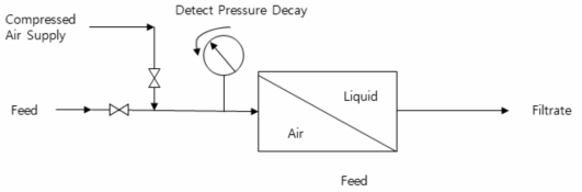 Schem atic diagram for m easuring the Pressure D ecay Test