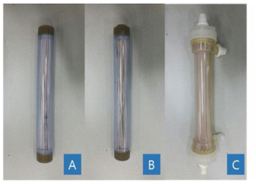 막 손상 시험을 위한 대상 분리막 및 막모듈 (A , B , C types)