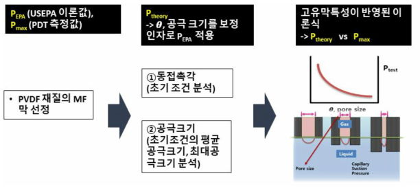 (기호) P theory(P test 개선된 이론값) 정량화 인자 개념도