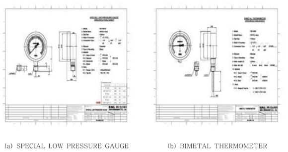 압력게이지, 온도센서 DWG