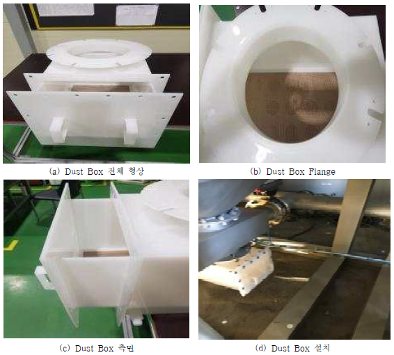 응축수 및 이물질 배출을 위한 Dust Box 형상