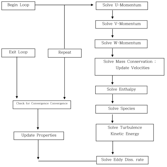 Segregated Solver 알고리즘 개략도