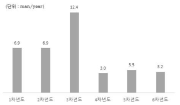 3세부 연차별 투입 인력