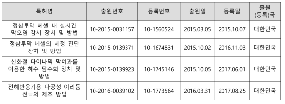 3세부 주요 특허 실적