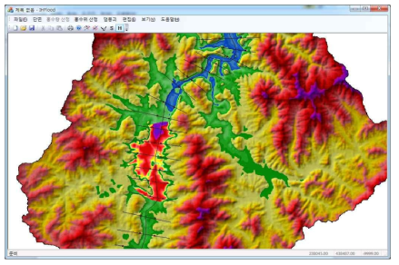 범람해석 모듈을 통한 침수지도