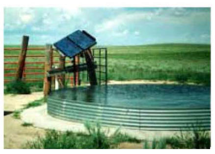 A water storage system for cattle watering using a PV pumping system (Argaw, 2001)