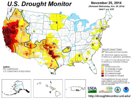 미국 NOAA CPC의 가뭄 모니터링 정보 생산 제공 사례