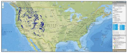 미국 NRCS의 Snow Telemetry (SNOTEl) 관측지점 및 자료표출 시스템