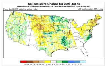 NASA 위성 자료를 이용한 미국전역의 토양수분 변화 모니터링