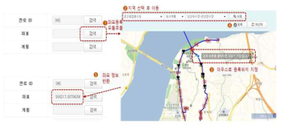 좌표 등록 과정