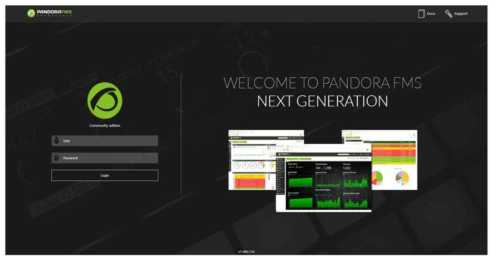 PandoraFMS 로그인 화면