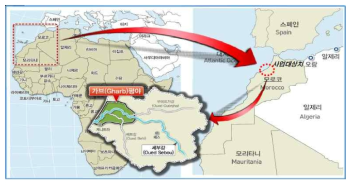 모로코 세부강 유역도