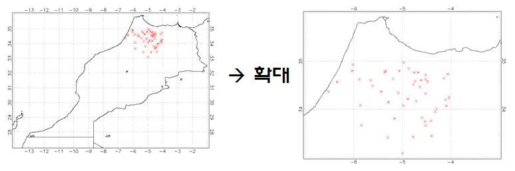 위성강우 정확도 분석 범위