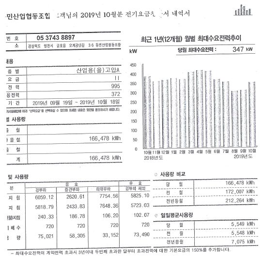 10월 전기명세서