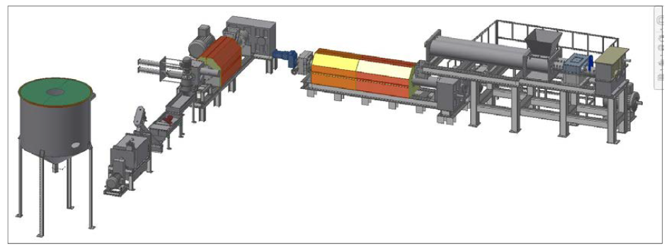 복합 폐비닐 전체라인 3D 설계