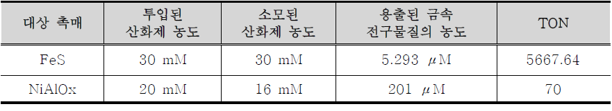 충전층 반응기 촉매의 TON