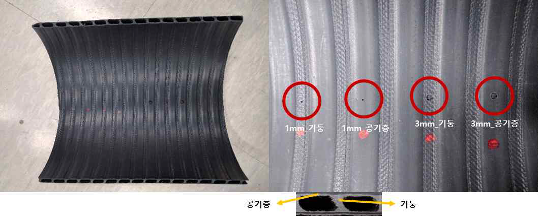 이중벽관 결함 모사 시험편 내경 표면부
