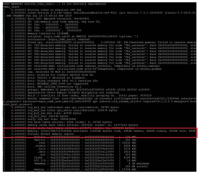 Xavier TSP 커널기반 Linux의 메모리 할당(15GB)