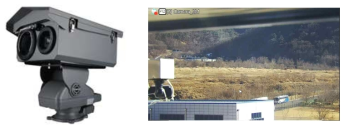33배 PTZ 카메라 외형 및 출력 영상