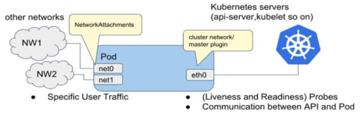 virtual function에 multiple network 연동 구조