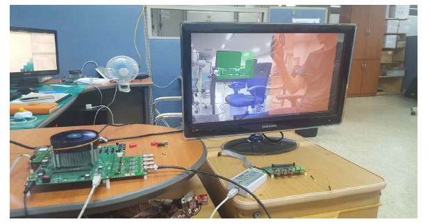 FPGA에서의 인공지능 엔진 구동 화면