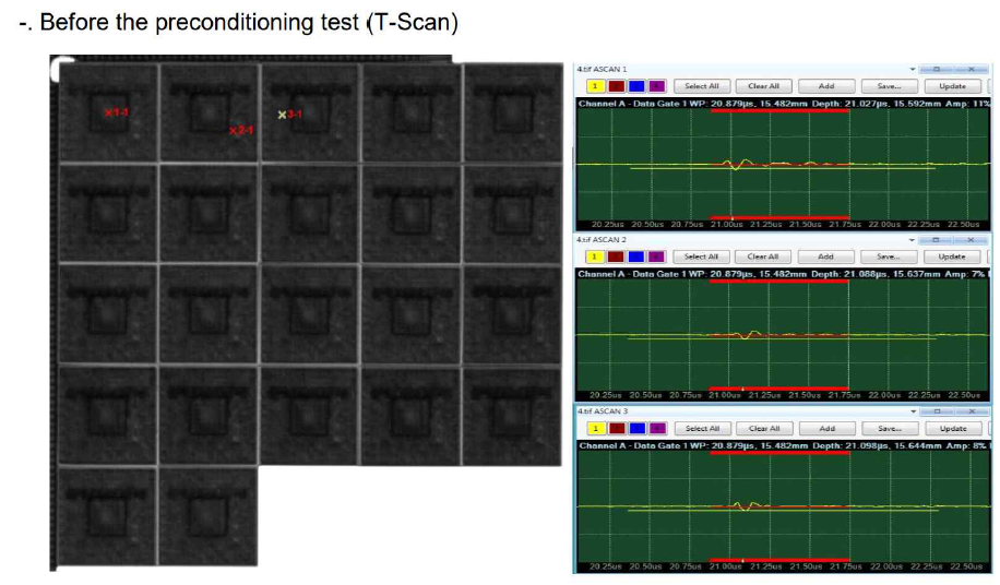 Before the preconditioning test (T-Scan)