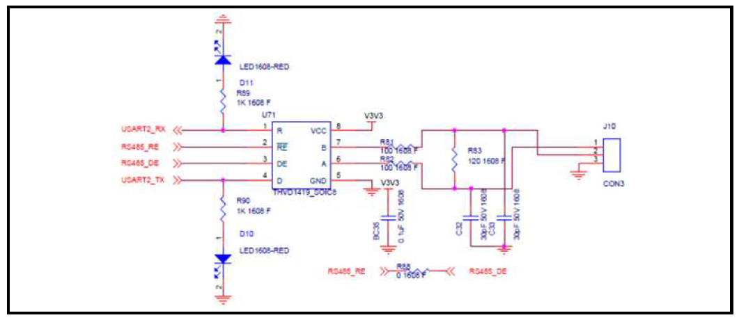 RS485 Interface 부분 회로도