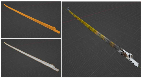 완성된 실증터널 3D 구조 및 매핑 모델