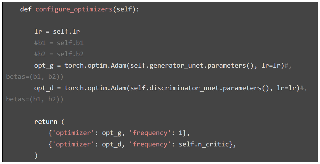 생성기와 차별기의 optimizer를 구성할때 실행횟수 비율을 조절할 수 있음. (python)