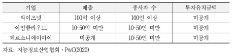 Chatbot 분야 국내 AI 기업 상세 내용