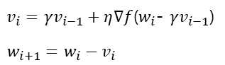 Nesterov accelerated gradient