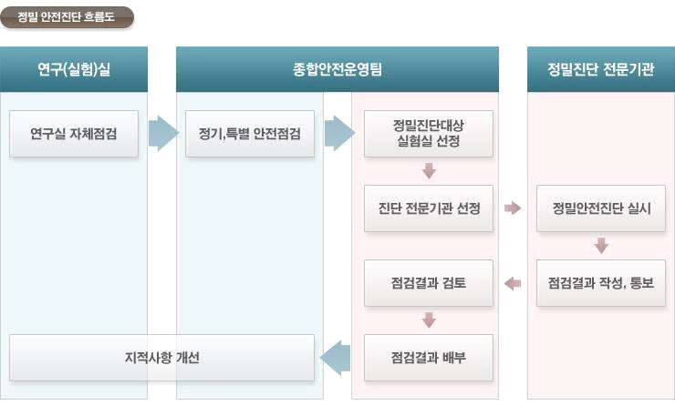 실험실 정밀 안전진단 흐름도