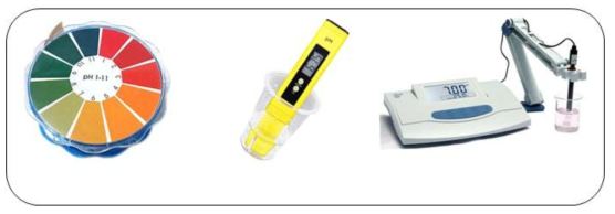 다양한 pH 측정 도구