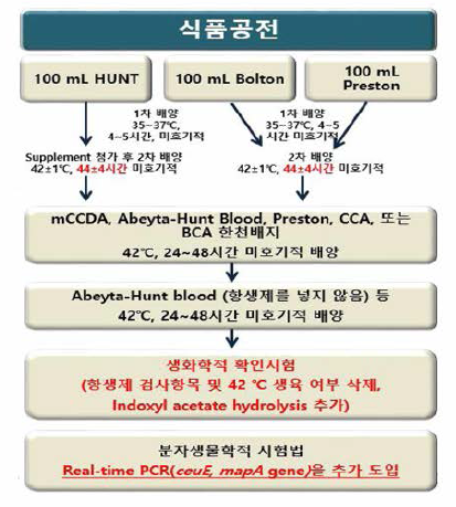 캠필로박터 제주니/콜리 시험법 개정(안)